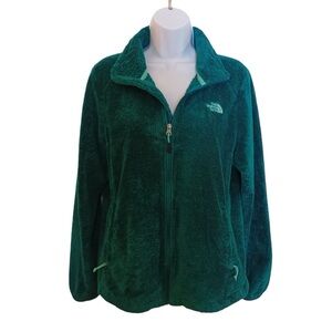 The North Face Women's Osito Furry Fleece Bright Green Jacket 2014 Size L